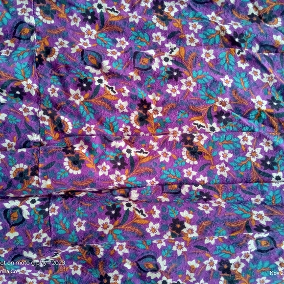 NEW Free People Linaelle Purple Floral Wrap Skirt Midi Ruffled Size S - Picture 6 of 8